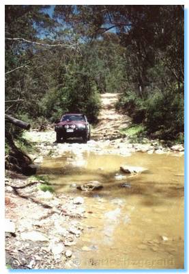 Our first 'river' crossing. Middle Creek, Lerderderg Middle Creek River Crossing