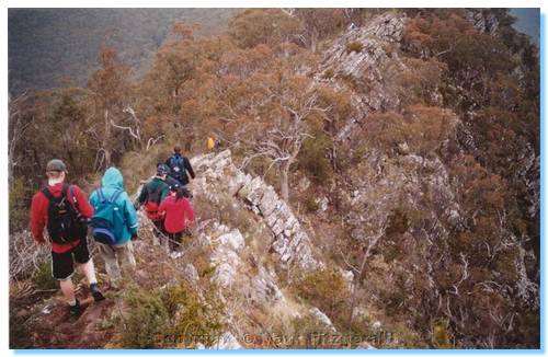 Walking along the ridge