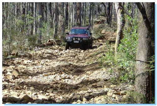 Descending Rocky Track, defeated.