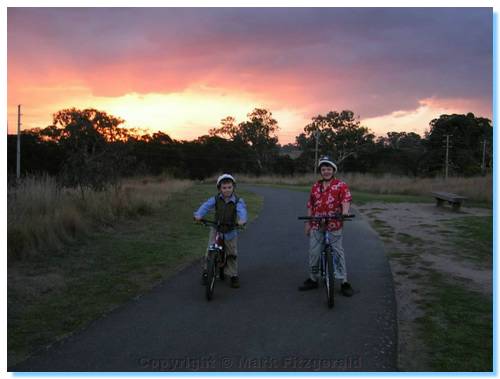 Heading back home at sunset