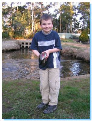 Liam very proud of his Buck Rainbow