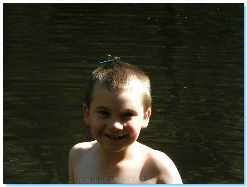 Liam and his friendly dragonfly